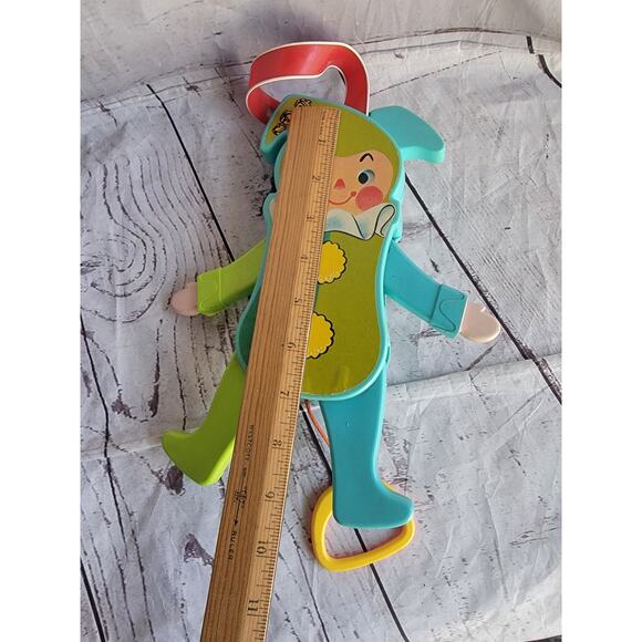 1969 Vintage Jolly Jumping Jack #145 Baby Crib Toy Squeak Working Fisher Price - Picture 4 of 7
